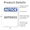 Signmission Batteries, 3.5 in W x Rectangle, Vinyl Decal OS-2PACK-NS-D-35-V-10300 - alternate 3